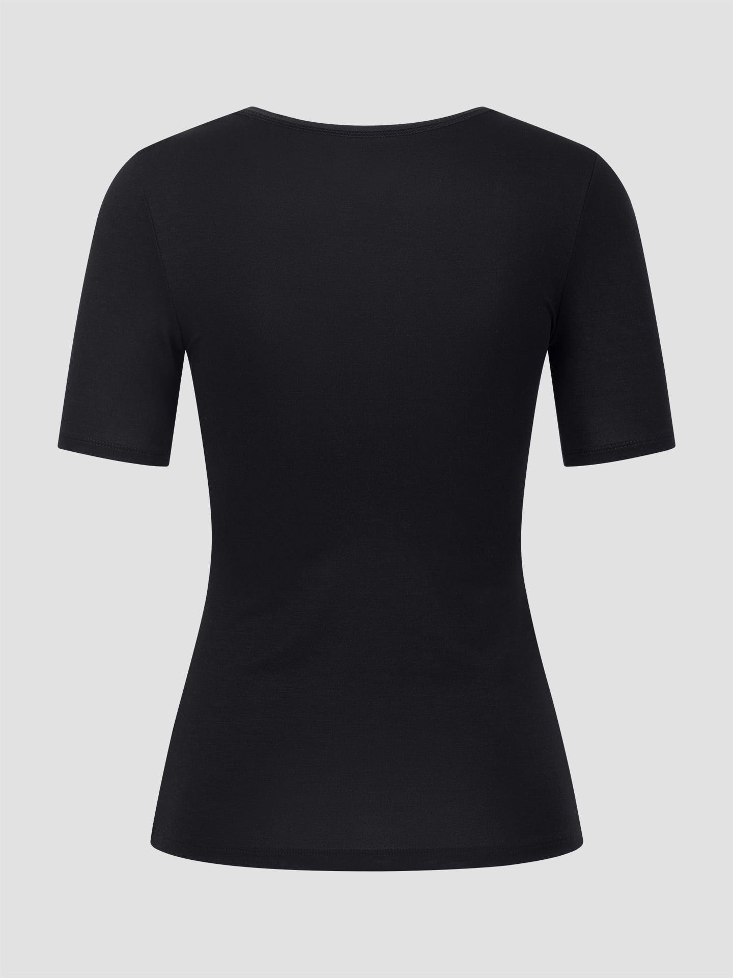 Light Touch tiefausgeschnittenes T-Shirt schwarz 7